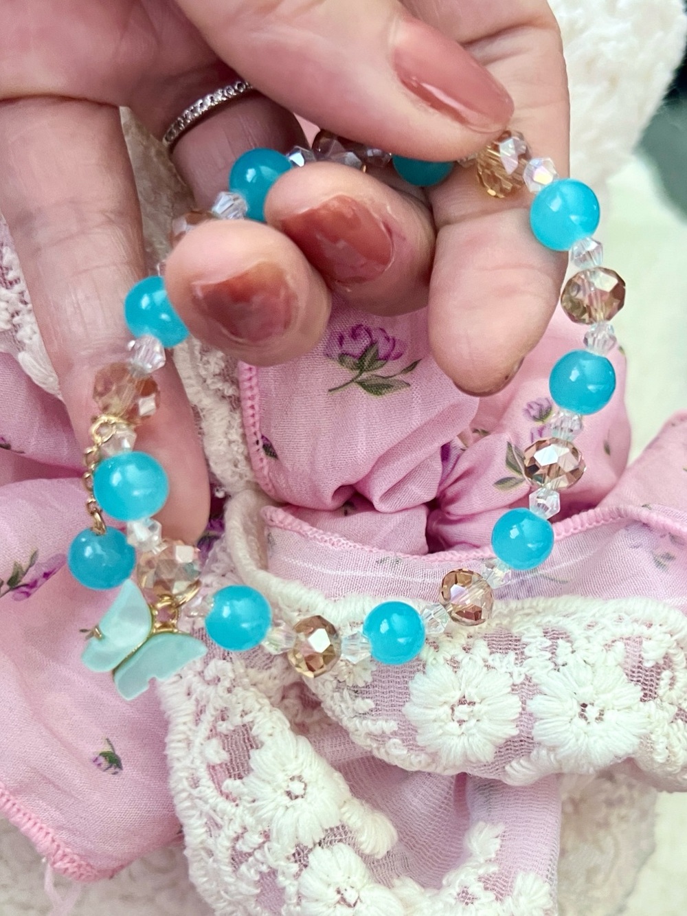 Real Crystal Butterfly Bracelet